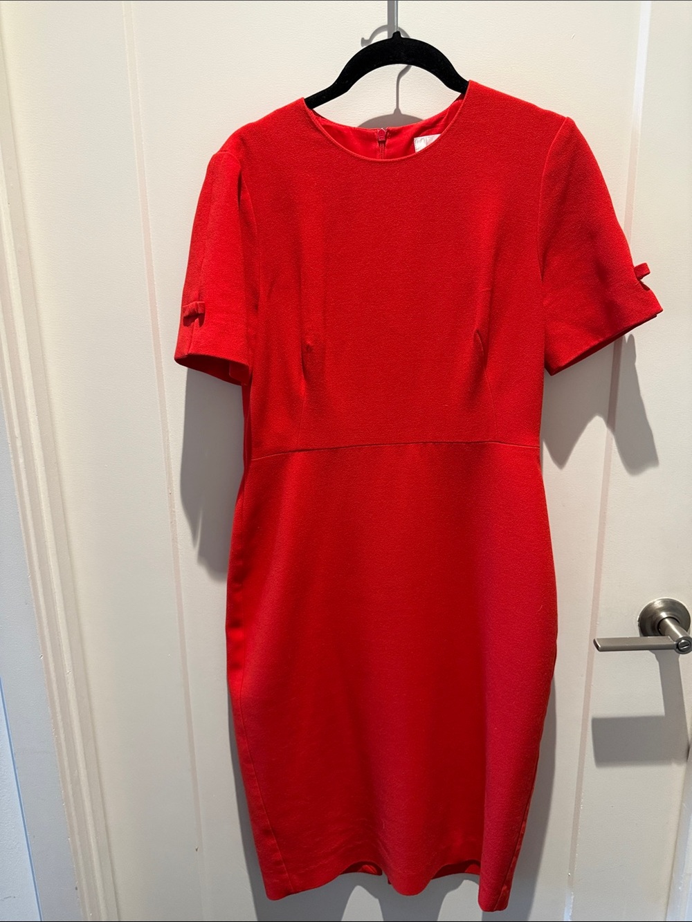 LK Bennett Vibrant Red Short-Sleeve Sheath Dress